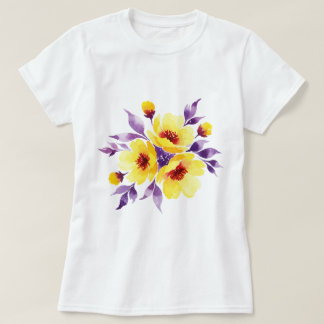 Boeket bloemen t-shirt