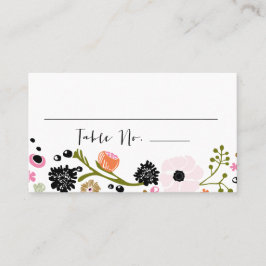 Boeket Bloemen Tafel No. Kaart Plaatskaartje