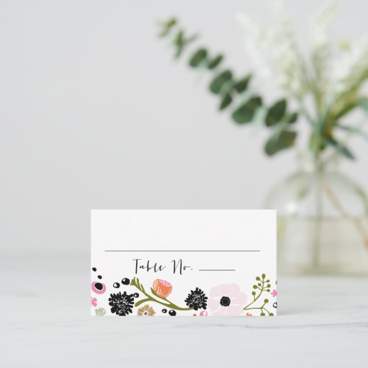  Boeket Bloemen Tafel No. Kaart Plaatskaartje (Staand voorkant)