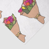 Boeket Bloemen Tissuepapier (Detail)