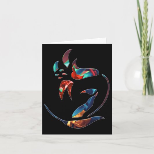 Boeket Bloemen Vijf Sticker Kaart (Voorkant)