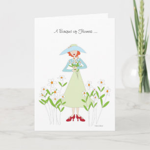 Boeket bloemen Word goed Kaart