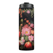  Boeket Bloemen Zwart Thermosbeker (Voorkant)