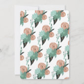 Boeket Bloemige Klaprozen Viering Van Het Leven Kaart (Achterkant)