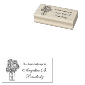 Boeket Boekplaat met Madeliefjes in Metselaars Pot Rubberstempel (Gestempeld)