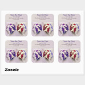 Boeket Bruiden Lesbisch Bruiloft Save the Date Vierkante Sticker (Vel)