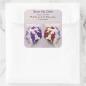 Boeket Bruiden Lesbisch Bruiloft Save the Date Vierkante Sticker (Tas)
