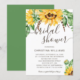 Boeket Bruiloft met Zonnebloemen Kaart