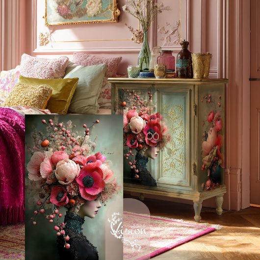 Boeket Couture Whimsical Portrait & Floral Tissuepapier