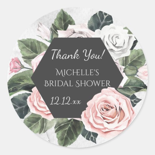  boeket dank u ronde sticker (Voorkant)