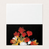 Boeket de Fluers et Noir Notecard Kaart (Buitenkant ongevouwen)
