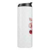 Boeket en damast patroon thermosbeker (Gedraaid links)