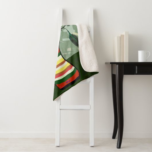 Boeket en Vaas Sherpa Deken (In situ)