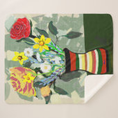 Boeket en Vaas Sherpa Deken (Voorkant (horizontaal))