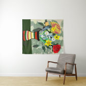 Boeket en vaas wandkleed (In Situ (horizontaal))