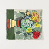 Boeket en vaas wandkleed (Voorkant (horizontaal))
