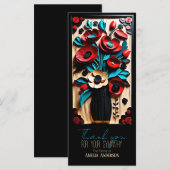 Boeket Floral Folk Art stijl sympathie dank u C (Voorkant / Achterkant)