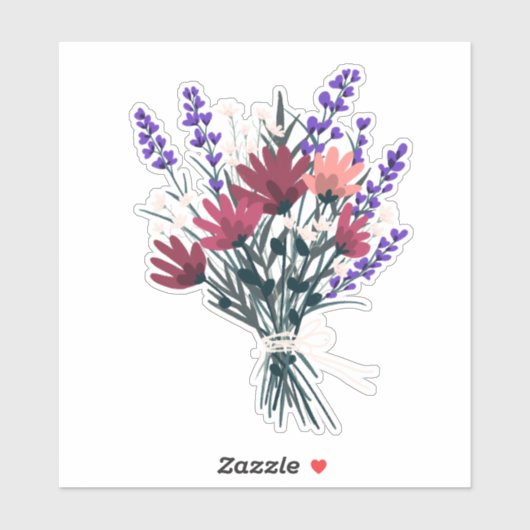  Boeket Floral Wildflower Sticker (Vel)