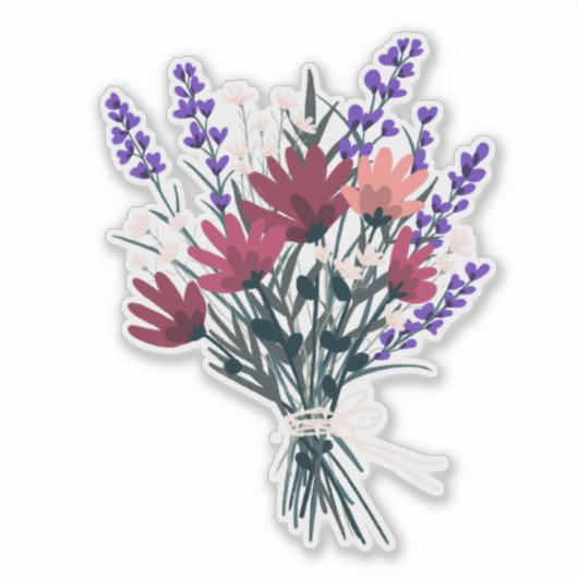  Boeket Floral Wildflower Sticker (Voorkant)