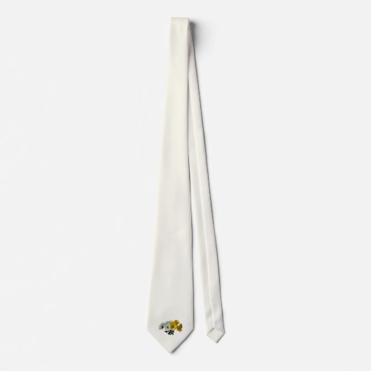 Boeket gele en witte margrieten stropdas (Voorkant)