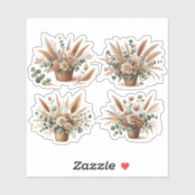 Boeket in een boho-stijl mand