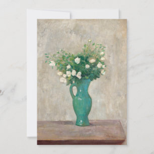 Boeket in een groene bloemenvaas   Tadeusz Makowsk