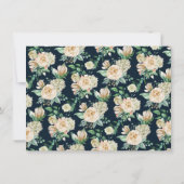 Boeket Kleine Witte Rozen Trouwkaart Save the Date (Achterkant)