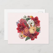 Boeket met bloemen uit de oude tuin briefkaart (Voorkant / Achterkant)