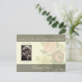 Boeket met lijst Sympathie Bedankt P Briefkaart (Staand voorkant)