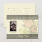 Boeket met lijst Sympathie Bedankt P Briefkaart (Voorkant / Achterkant)