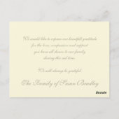 Boeket met lijst Sympathie Bedankt P Briefkaart (Achterkant)