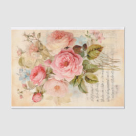 Boeket met rozen in vintage stijl tissuepapier