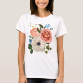 Boeket met tuinbloemen. t-shirt (Voorkant)