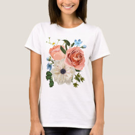 Boeket met tuinbloemen. t-shirt