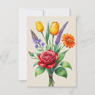 Boeket met vintage bloemen