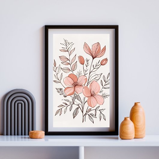 Boeket met wilde bloemen sereniteit poster