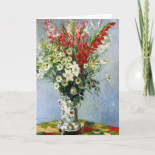 Boeket MONET van Wenskaart Gladiolas Kaart