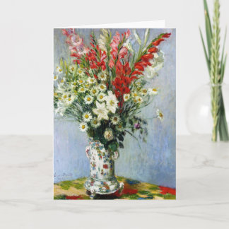 Boeket MONET van Wenskaart Gladiolas Kaart