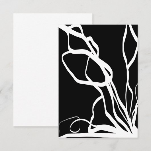 Boeket Noir: Abstract Zwart & Wit (Voorkant / Achterkant)