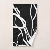 Boeket Noir: Abstract Zwart & Wit Bad Handdoek (Handdoek)