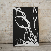 Boeket Noir: Abstract Zwart & Wit Canvas Afdruk