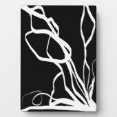 Boeket Noir: Abstract Zwart & Wit Fotoplaat (voorkant)