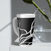 Boeket Noir: Abstract Zwart & Wit Latte Mok
