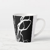 Boeket Noir: Abstract Zwart & Wit Latte Mok (Rechts)