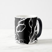 Boeket Noir: Abstract Zwart & Wit Magische Mok (Voorkant rechts)