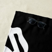 Boeket Noir: Abstract Zwart & Wit Strandlaken (In situ)