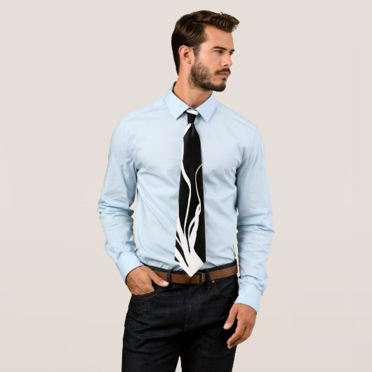 Boeket Noir: Abstract Zwart & Wit Stropdas (In situ)