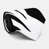 Boeket Noir: Abstract Zwart & Wit Stropdas (Opgerold)