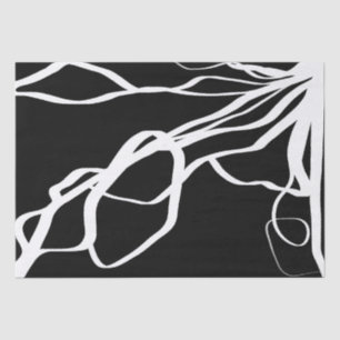 Boeket Noir: Abstract Zwart & Wit Tissuepapier