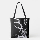 Boeket Noir: Abstract Zwart & Wit Tote Bag (Achterkant)